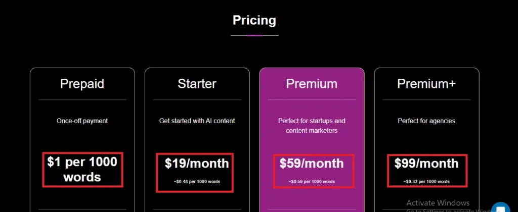 ContentBot.ai Pricing Plans