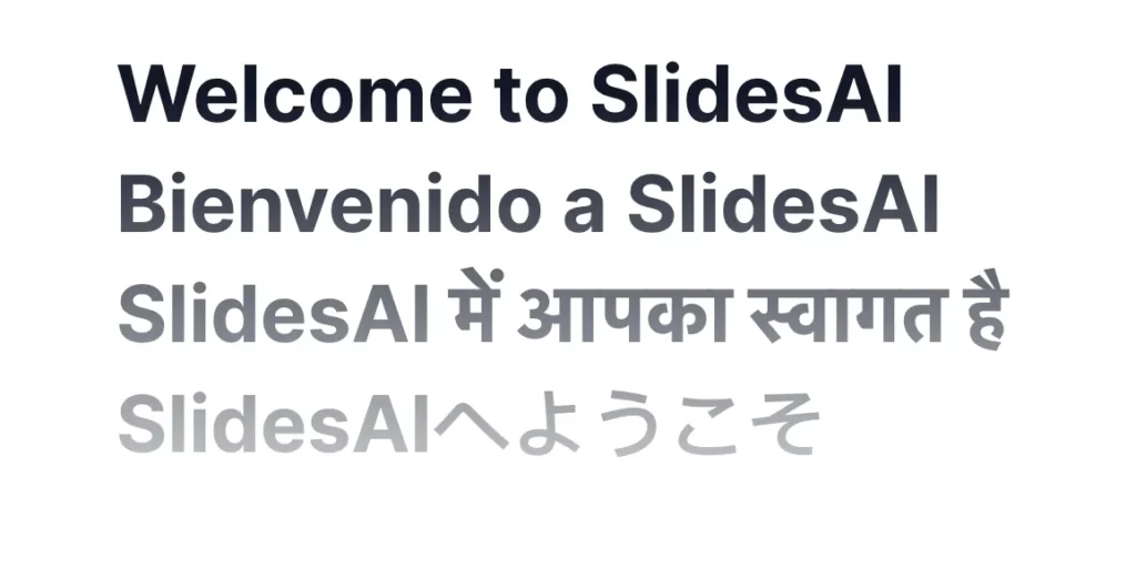 Mutilingual Support by SlidesAI