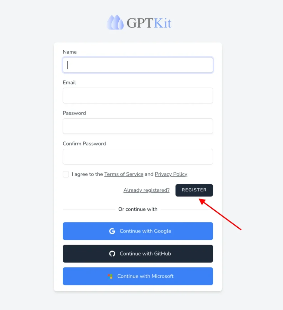 Register with GPTKit