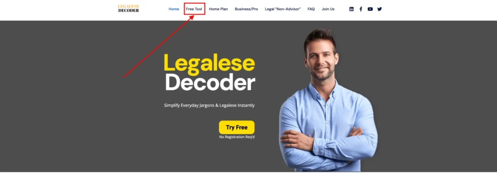 Legalese Decoder homepage