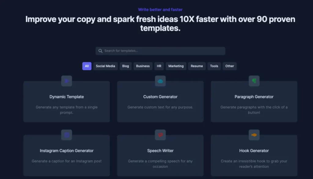 Library of Templates