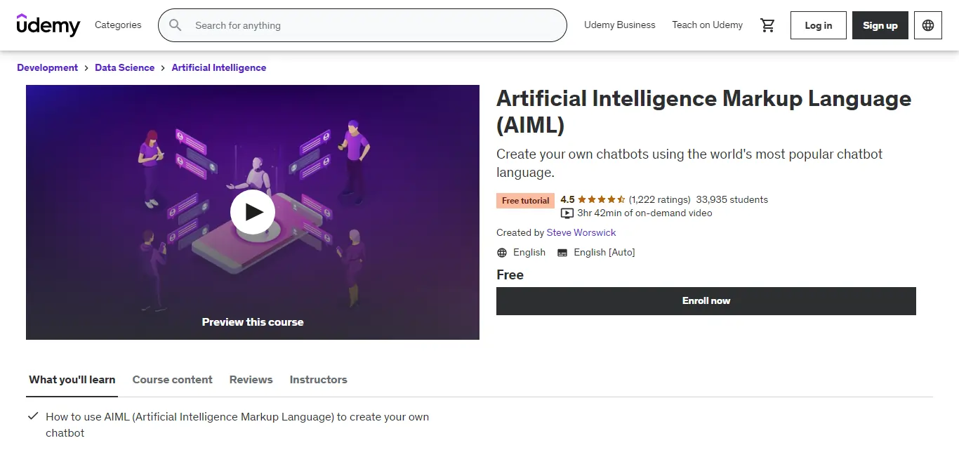 Artificial Intelligence Markup Language by Udemy