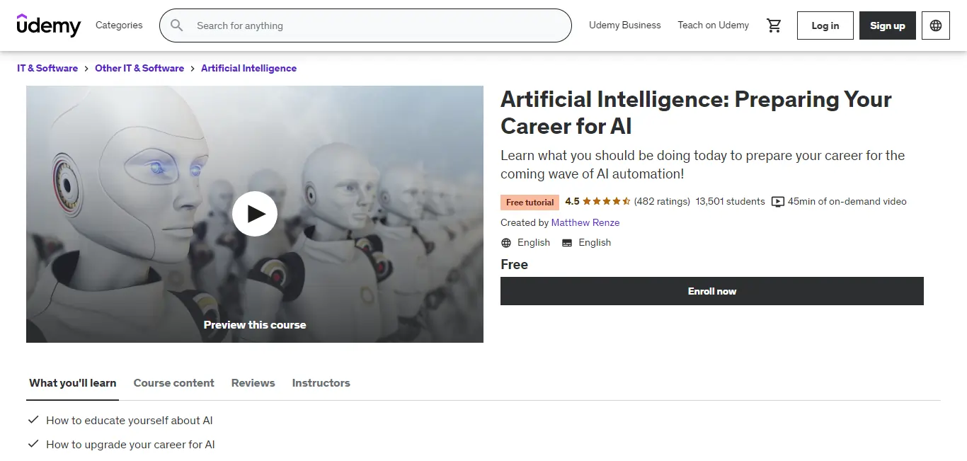 Artificial Intelligence by Udemy