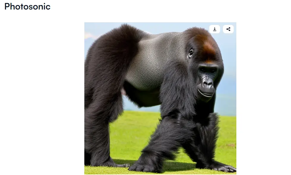 Photosonic Prompt- A Gorilla