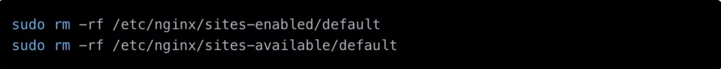 Remove default Nginx configurations