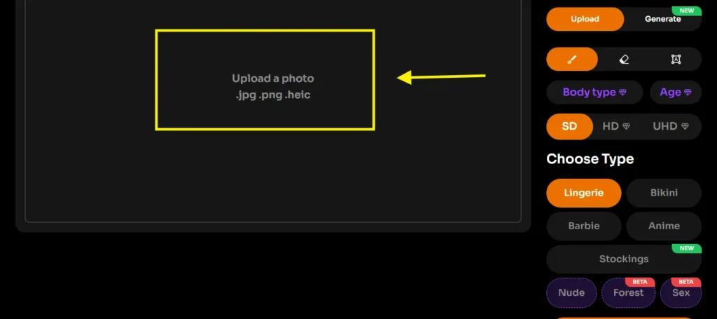 Upload Your Image on Nudify.Online