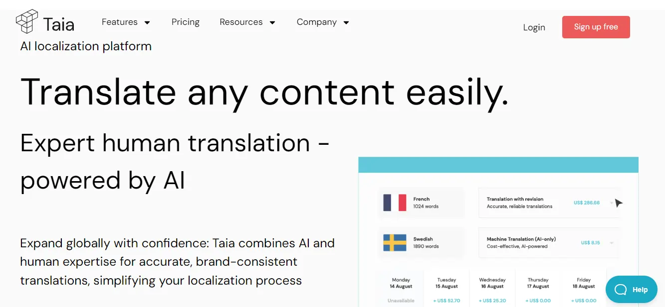 Taia AI Translation Software