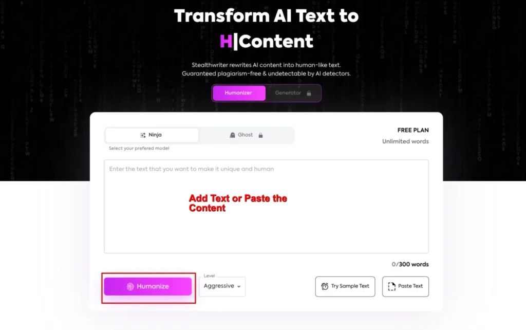 Transform AI text to Human Content With Stealth Writer AI