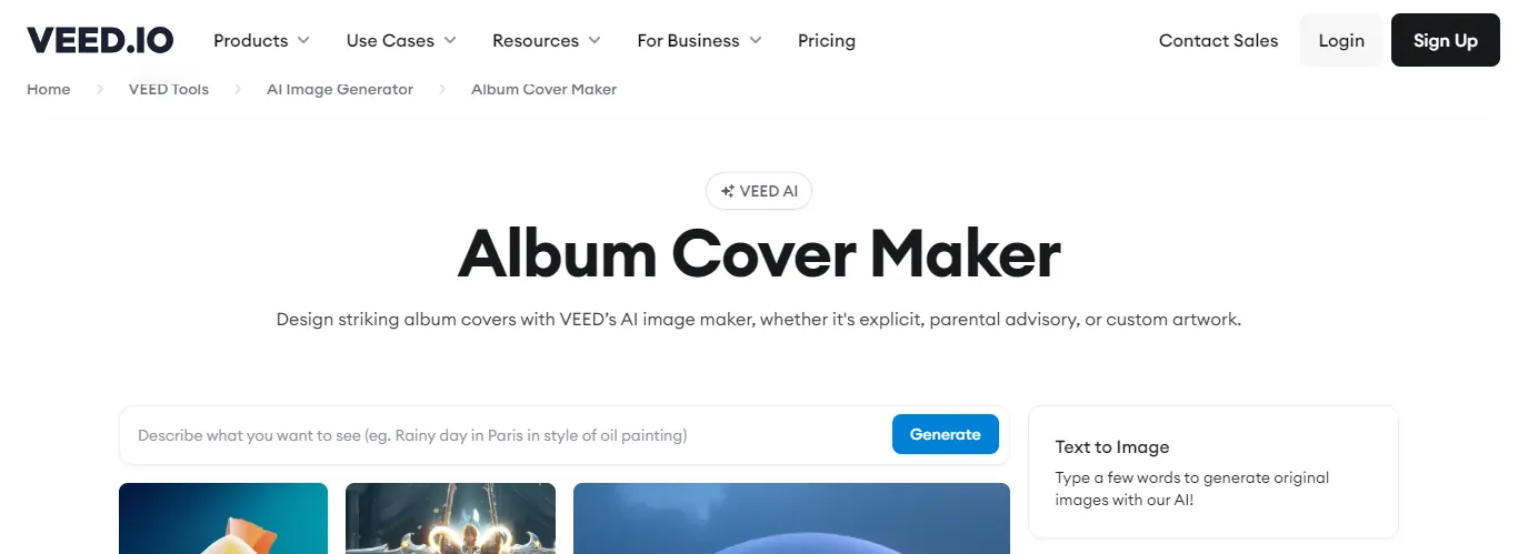 Veed.io Album Cover Maker