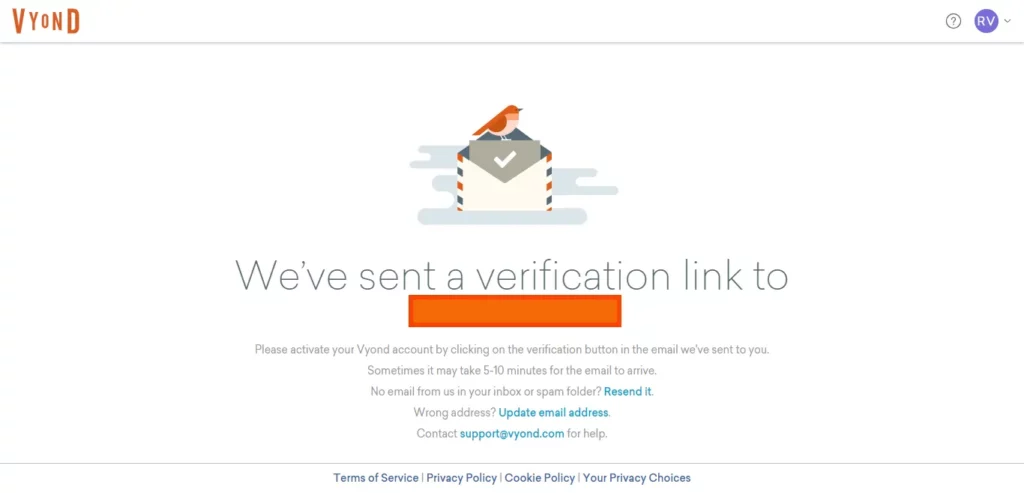 Vyond Free Trial Email Verification