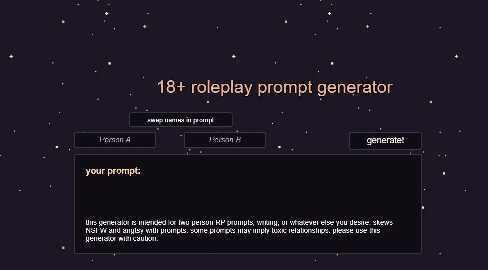 18+ roleplay prompt generator