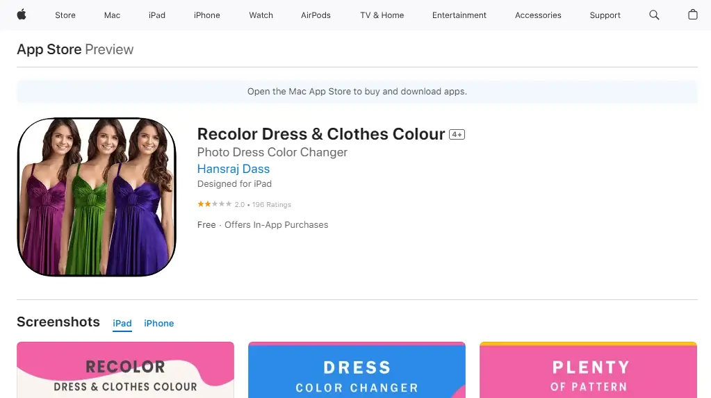 Recolor Dress & Clothes Color