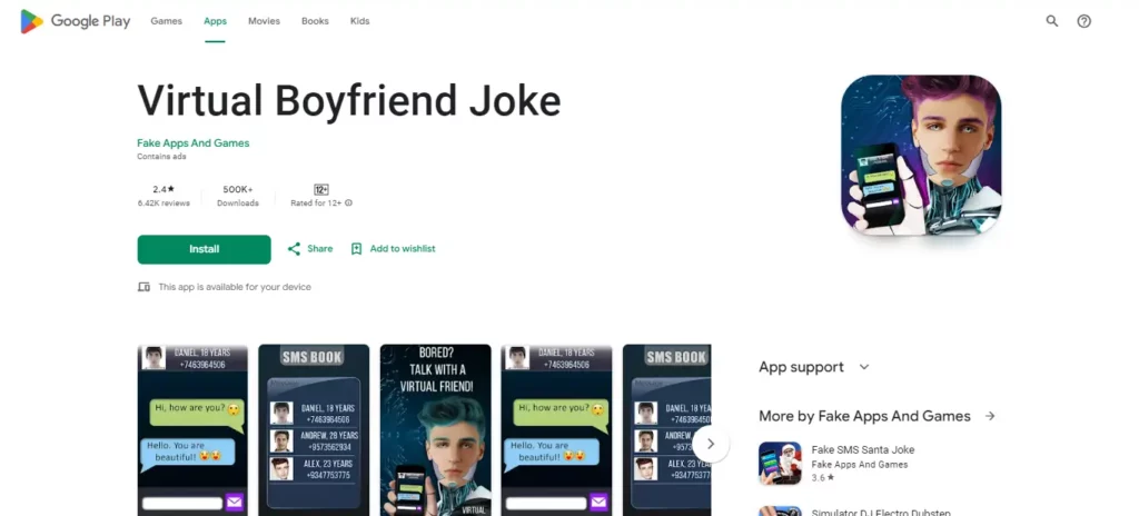 Virtual Boyfriend Joke