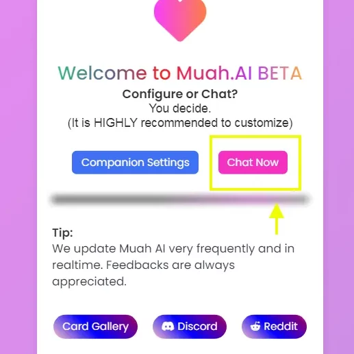 Start chatting with Muah AI